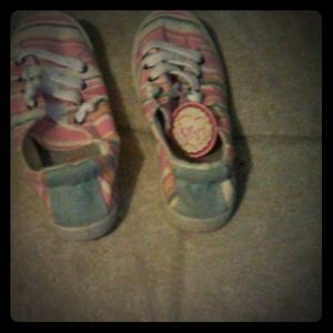 Colorful striped shoes